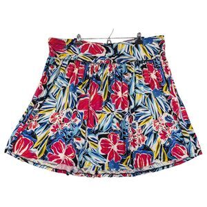 Lane‎ Bryant A Line Skirt Women Size 22/24 Multicolor Floral Ruched Pull On NWT